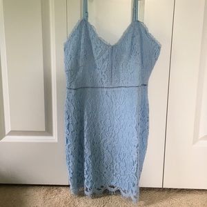 Misguided petite strappy lace occasional dress